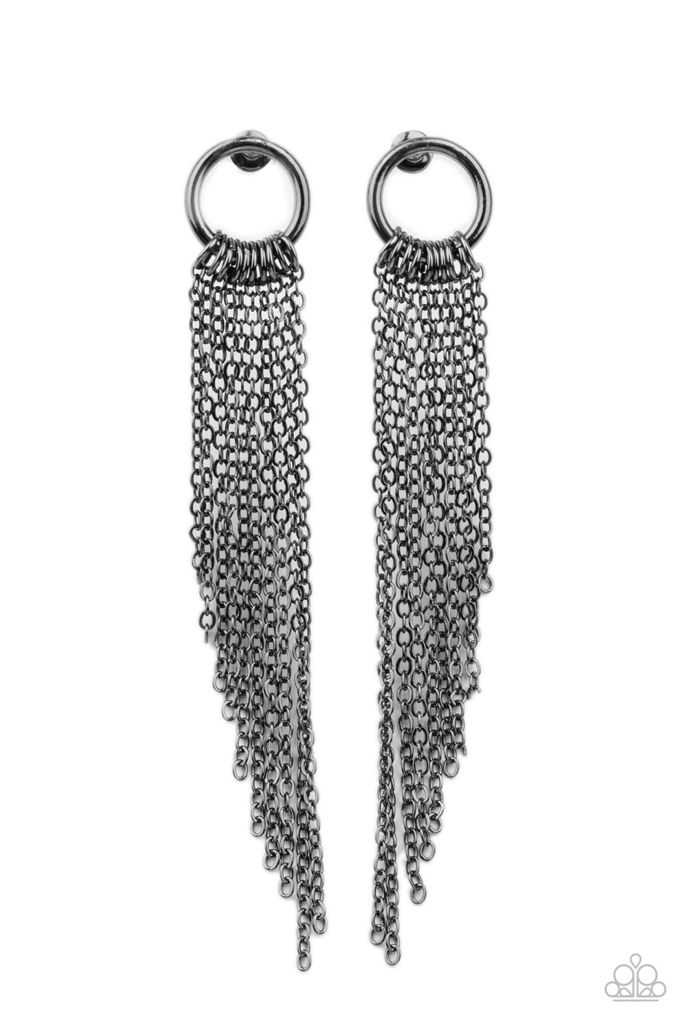 Divinely Dipping - Black post earring 796