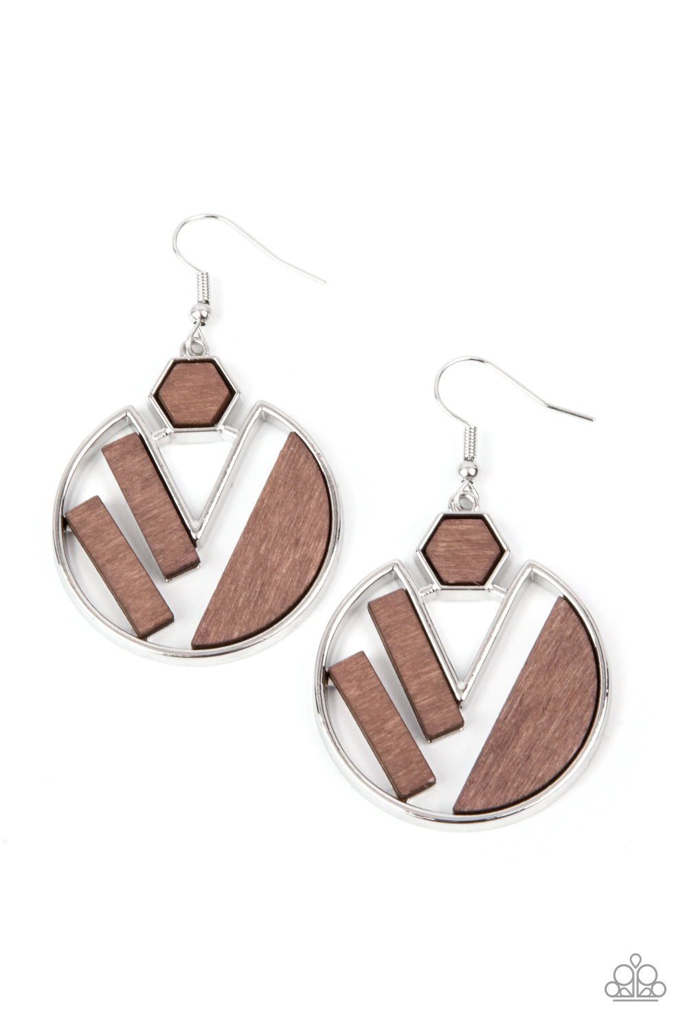Petrified Posh - Brown earring 2072