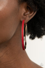Load image into Gallery viewer, Fearless Flavor - Red hoop earring 2089
