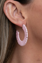 Load image into Gallery viewer, A Chance of RAINBOWS - Pink hoop earring 2164
