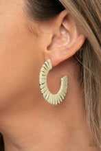 Load image into Gallery viewer, A Chance of RAINBOWS - Green hoop earring 2233
