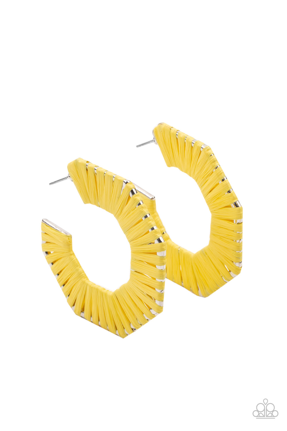 Fabulously Fiesta - Yellow hoop earring 2203