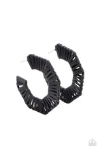 Load image into Gallery viewer, Fabulously Fiesta - Black hoop earring 2051
