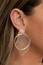 Load image into Gallery viewer, Clear The Way! - Gold post earring 1999
