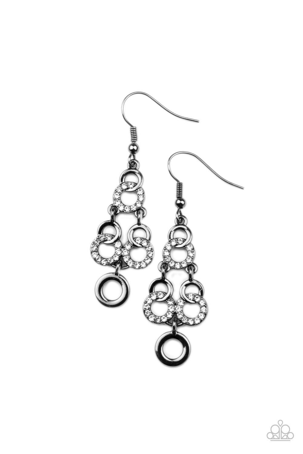 Luminously Linked - Black earring 2195