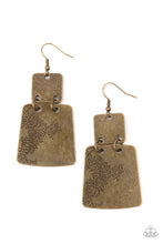 Load image into Gallery viewer, Tagging Along - Brass earring 2094
