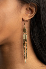 Load image into Gallery viewer, Paparazzi Defined Dazzle - Brass earring 2135
