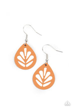 Load image into Gallery viewer, LEAF Yourself Wide Open - Orange earring 2158
