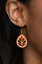Load image into Gallery viewer, LEAF Yourself Wide Open - Orange earring 2158
