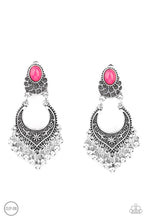 Load image into Gallery viewer, Summery Gardens - Pink clip-on earring 2123
