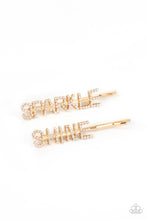 Load image into Gallery viewer, Center of the SPARKLE-verse - Gold hair clip 2134

