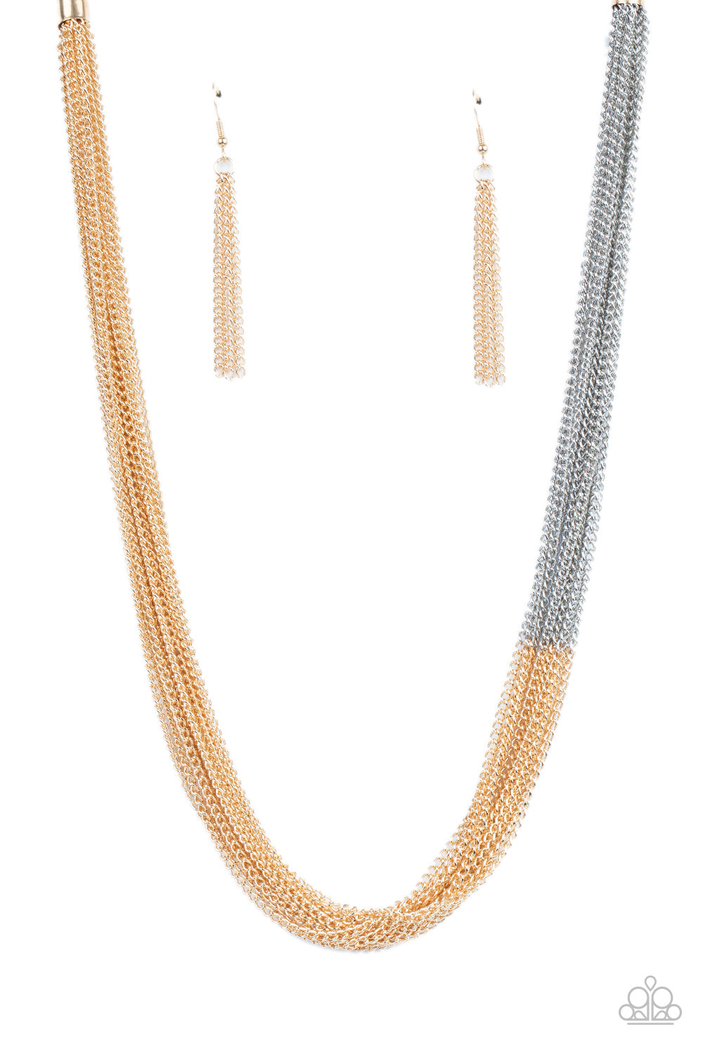 Metallic Merger - Gold necklace 2146