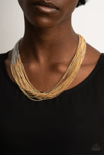 Load image into Gallery viewer, Metallic Merger - Gold necklace 2146

