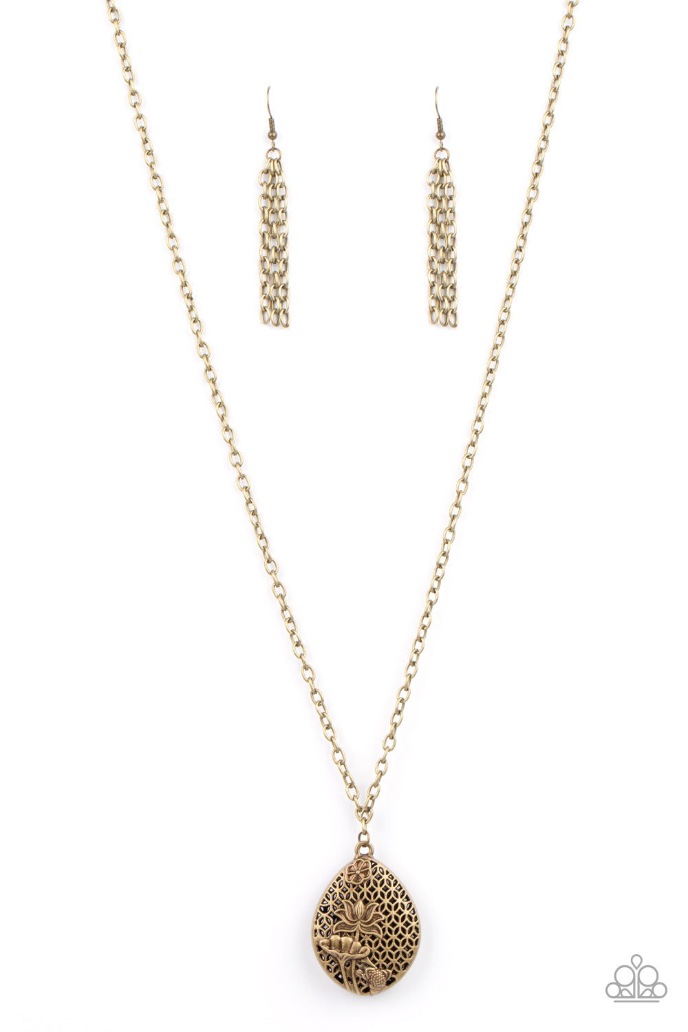 Wearable Wildflowers - Brass necklace 2069
