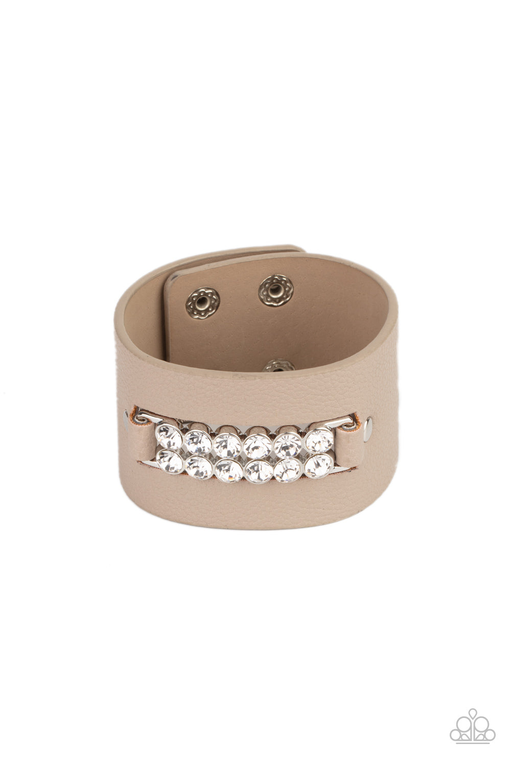 Runway Rebellion - Brown snap bracelet B053