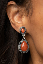 Load image into Gallery viewer, Carefree Clairvoyance - Orange clip-on earring 2127
