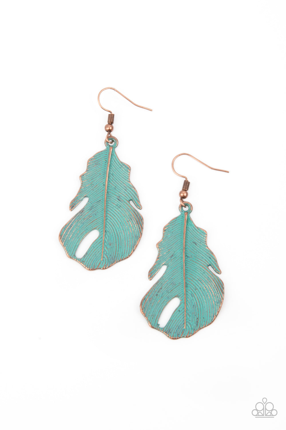 Heads QUILL Roll - Copper earring 2208