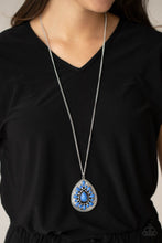 Load image into Gallery viewer, Retro Prairies - Blue necklace 2190
