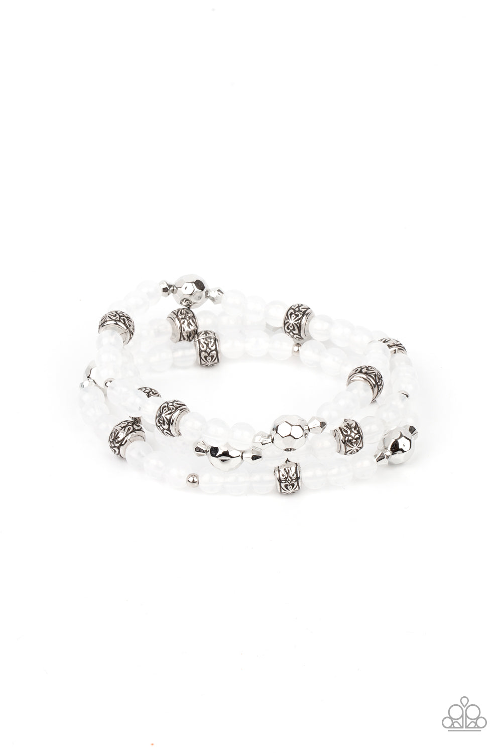 Here to STAYCATION - White bracelet 828