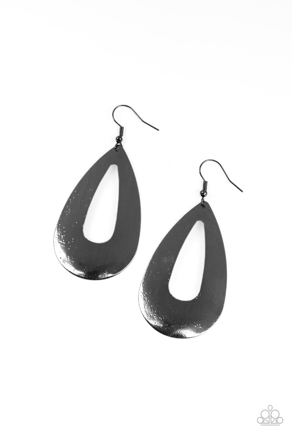 Hand It OVAL! - Black earring 2151
