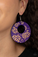 Load image into Gallery viewer, Galapagos Garden Party - Purple earring 2062
