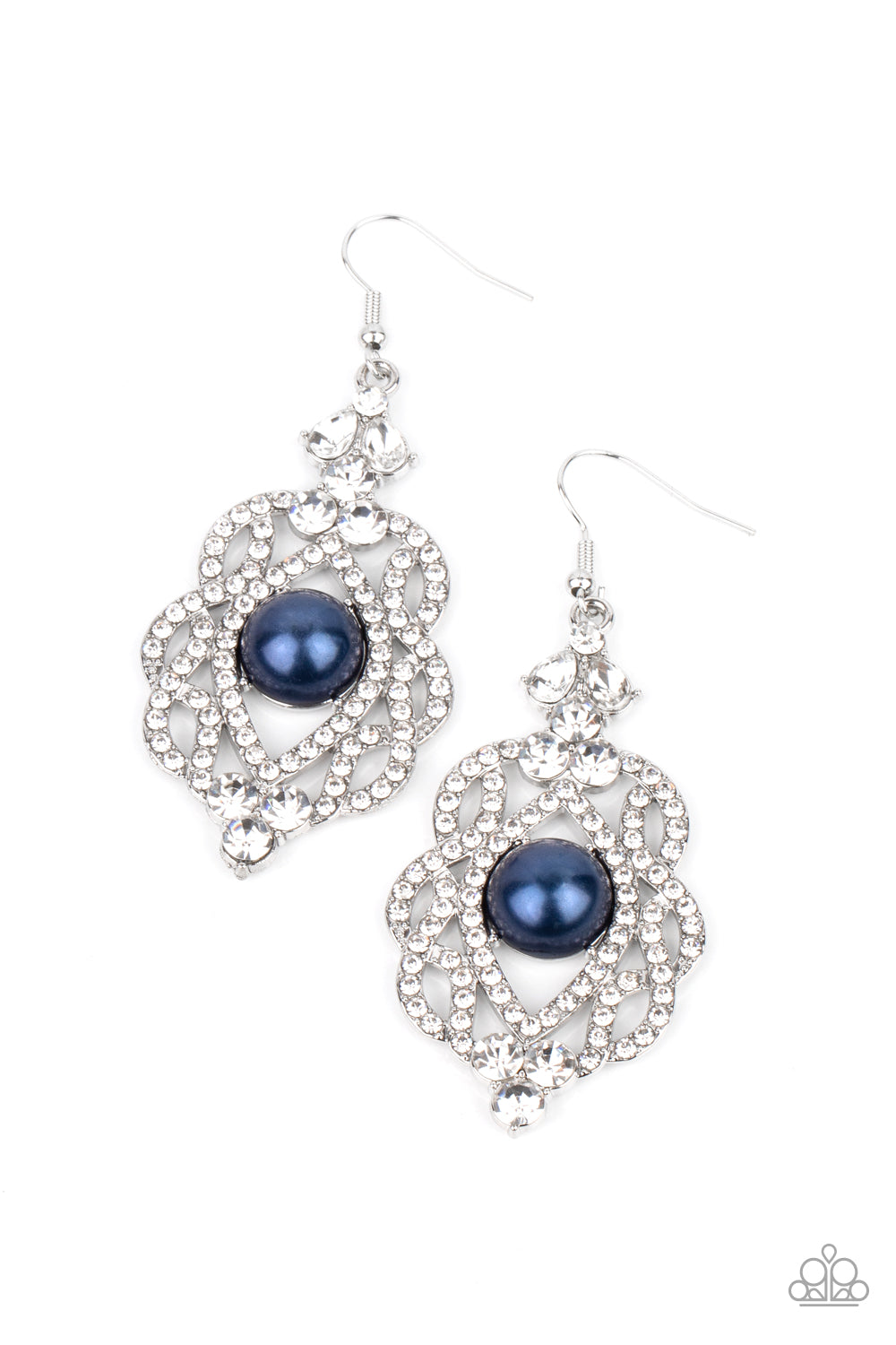 Rhinestone Renaissance - Blue earring 674