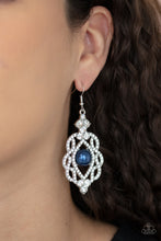 Load image into Gallery viewer, Rhinestone Renaissance - Blue earring 674
