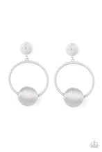 Load image into Gallery viewer, Social Sphere - Silver post earring B077
