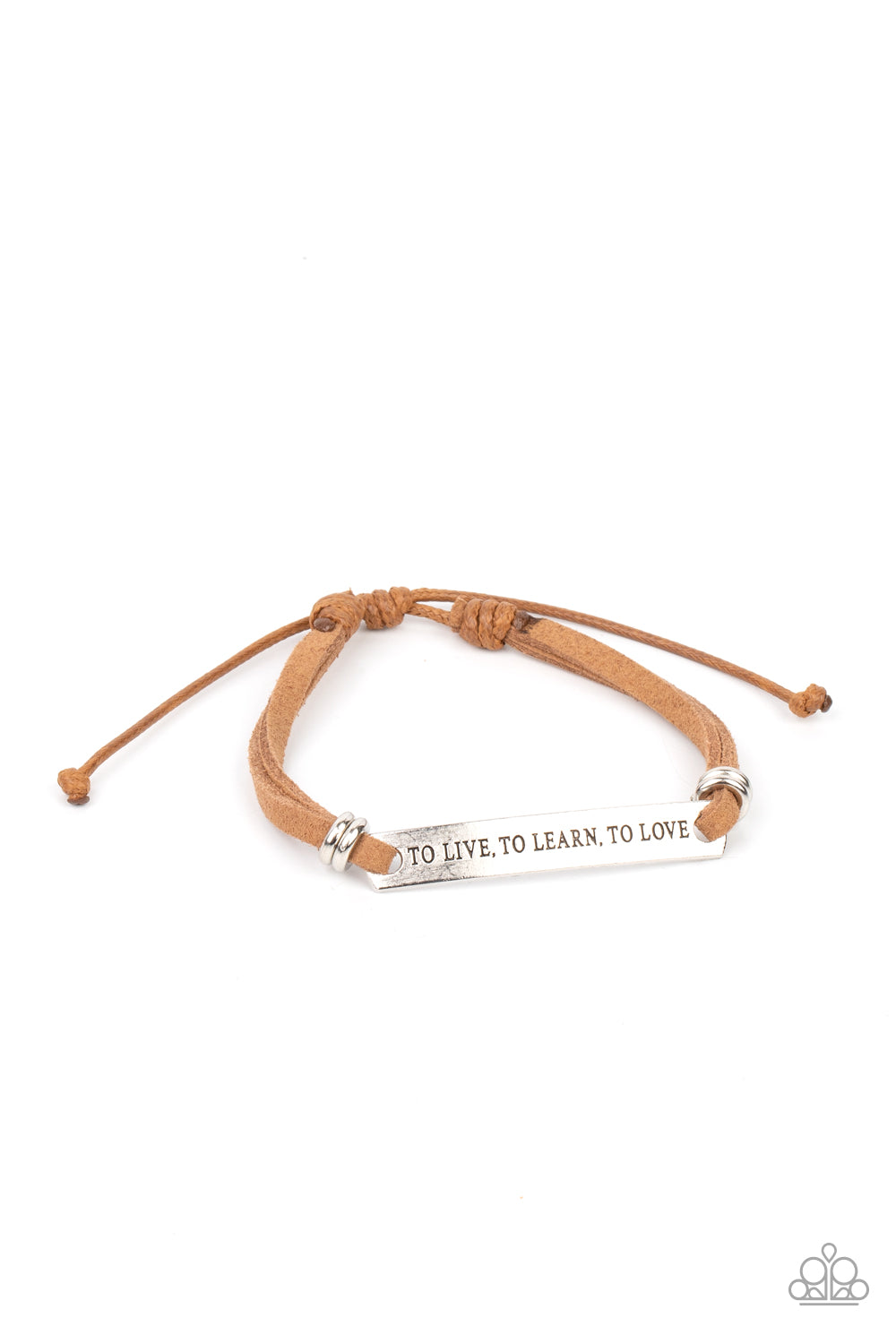 To Live, To Learn, To Love - Brown bracelet B068