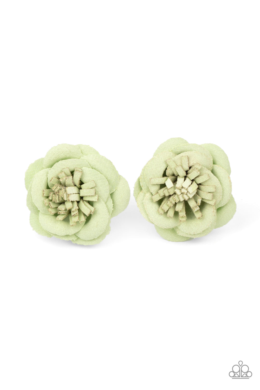 Rosy Posy - Green hair clip A077