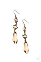 Load image into Gallery viewer, Sophisticated Smolder - Brass earring 823
