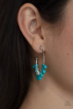 Load image into Gallery viewer, Poshly Primitive - Blue hoop earring A021
