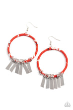 Load image into Gallery viewer, Garden Chimes - Red earring 2135
