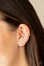 Load image into Gallery viewer, Doubled Down On Dazzle - Gold ear crawler earring D065

