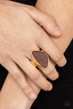 Load image into Gallery viewer, Perfectly Petrified - Gold ring 2190

