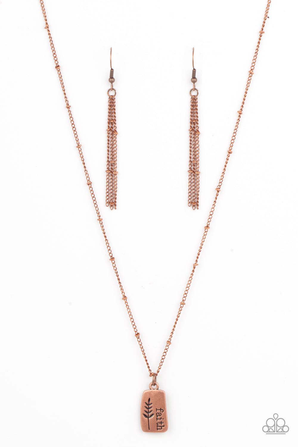 Faith Over Fear - Copper necklace 1602