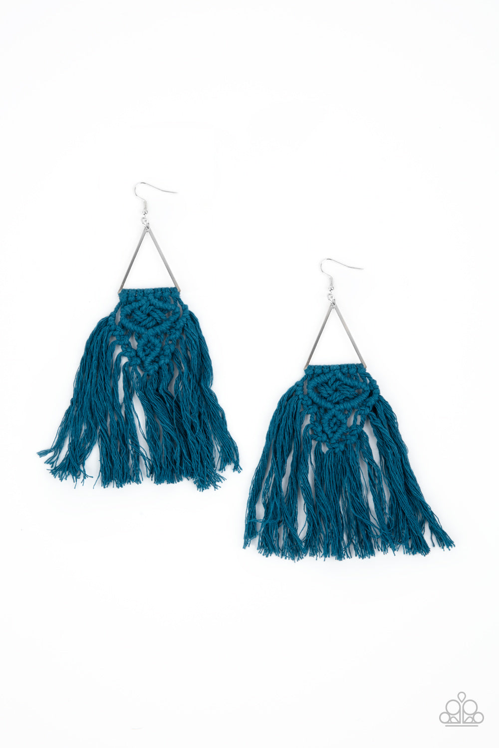 Modern Day Macrame - Blue earring 1990