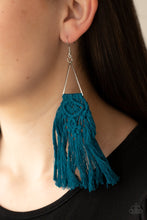 Load image into Gallery viewer, Modern Day Macrame - Blue earring 1990
