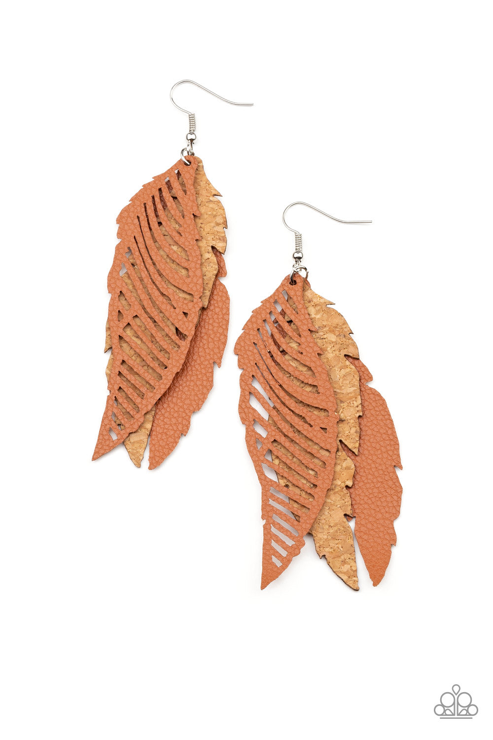 WINGING Off The Hook - Brown earring 2103
