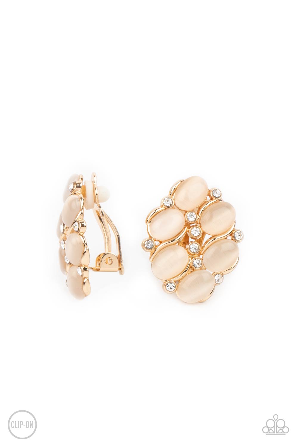 Row, Row, Row Your YACHT - Gold clip-on earring 782