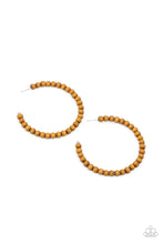 Load image into Gallery viewer, Should Have, Could Have, WOOD Have - Brown hoop earring 1991
