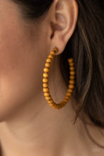 Load image into Gallery viewer, Should Have, Could Have, WOOD Have - Brown hoop earring 1991
