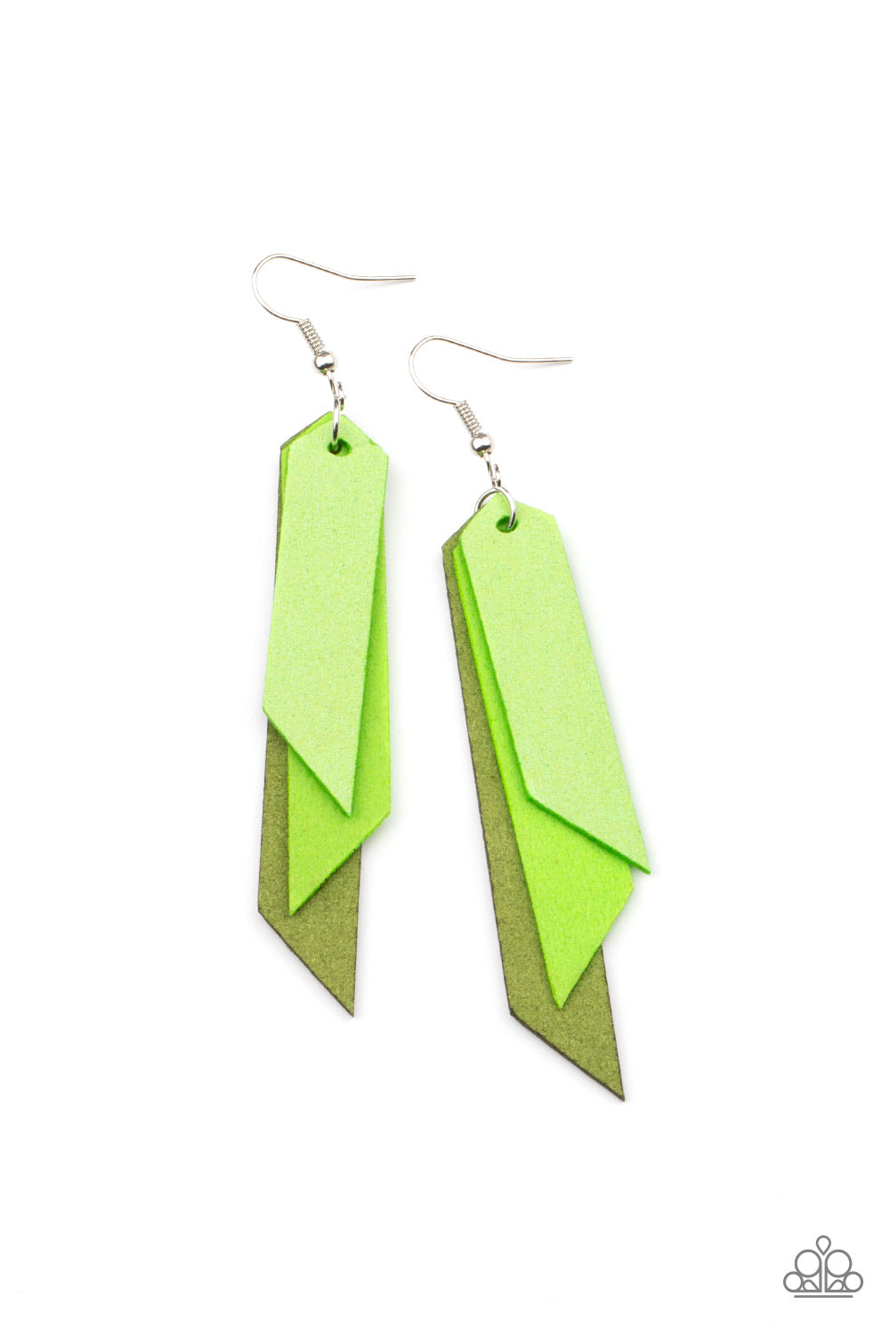 Suede Shade - Green earring 2072