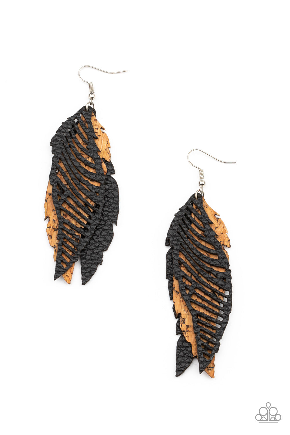 WINGING Off The Hook - Black earring 2117