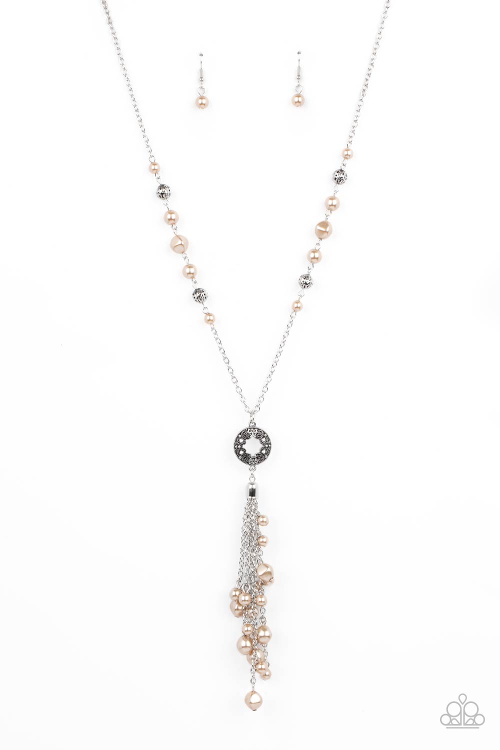 Tasseled Treasure - Brown necklace 2081