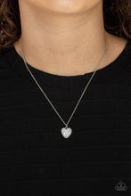 Load image into Gallery viewer, Pitter-Patter, Goes My Heart - Silver necklace 2173
