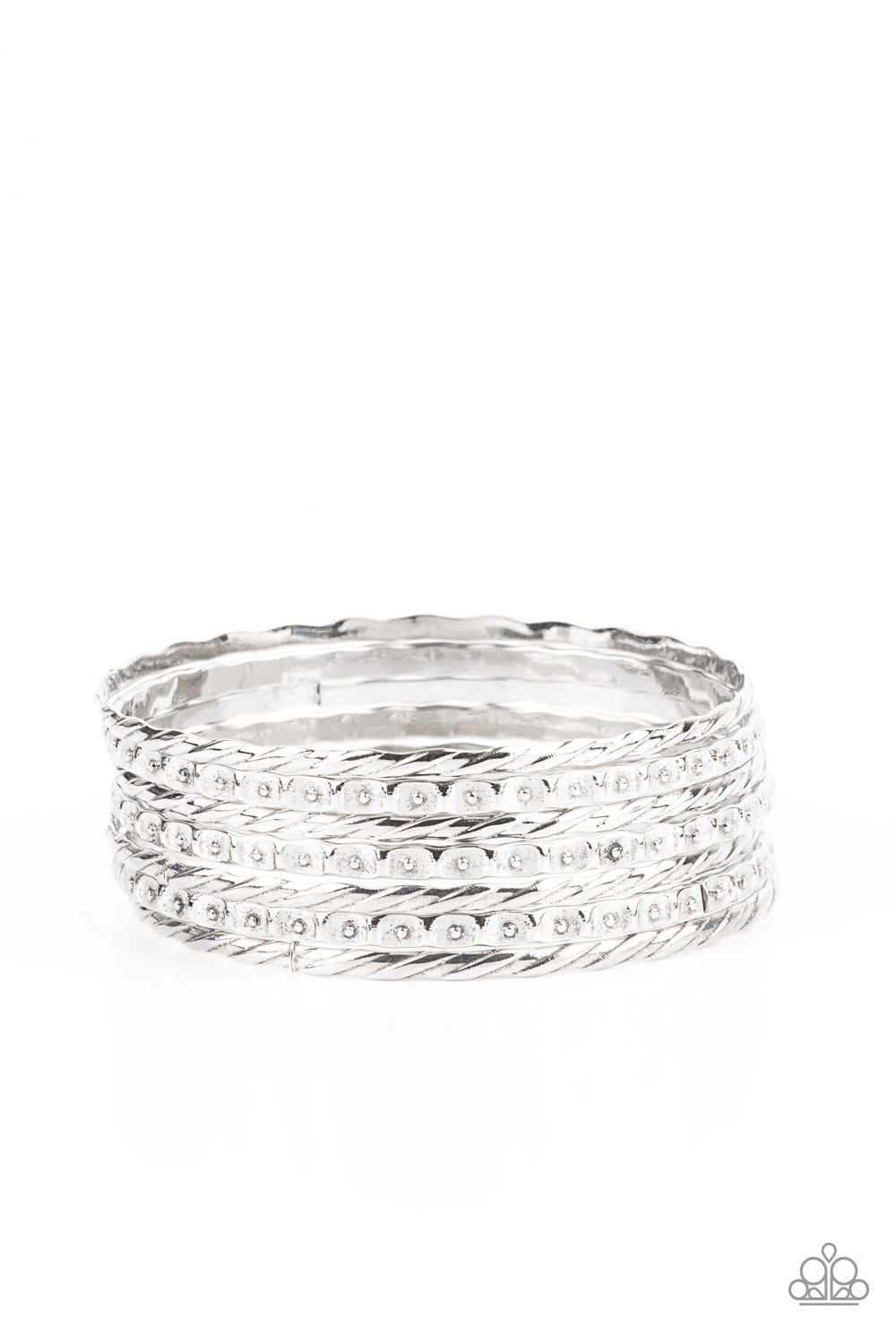 Back-To-Back Stacks - Silver bracelet 2233