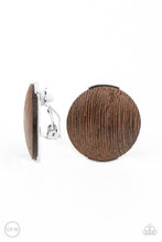 Load image into Gallery viewer, WOODWORK It - Brown clip-on earring 1616
