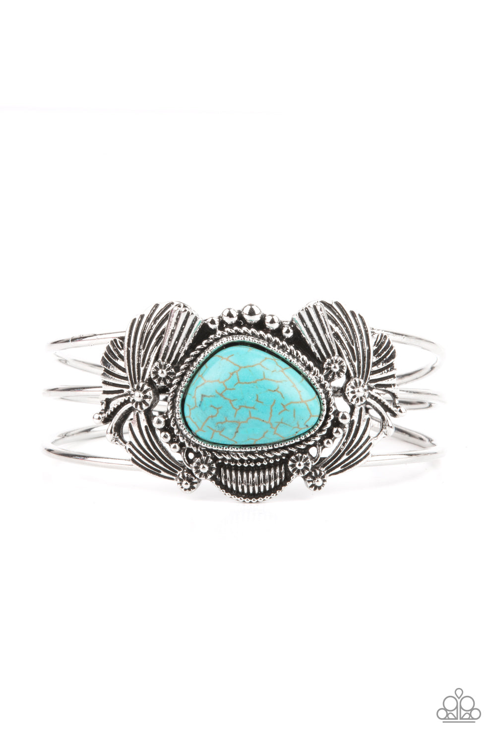 Western Wonderland - Blue cuff bracelet 1559