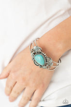 Load image into Gallery viewer, Western Wonderland - Blue cuff bracelet 1559
